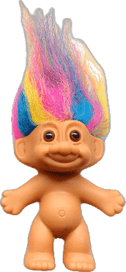 Floating troll doll