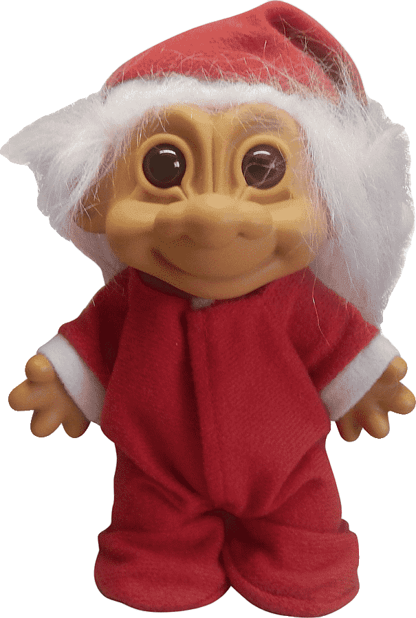 Santa Christmas troll doll